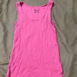 2 pink, 1 purple tank tops